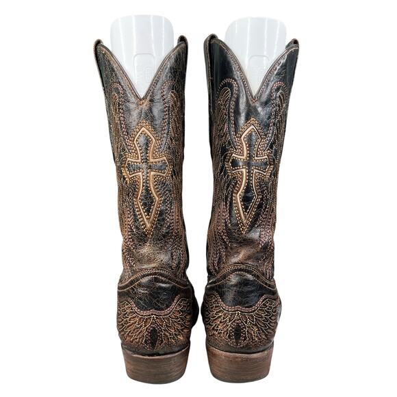 Corral Men’s Brown Wings And Cross Western Cowboy Boots Size US 9.5 D - Picture 8 of 11